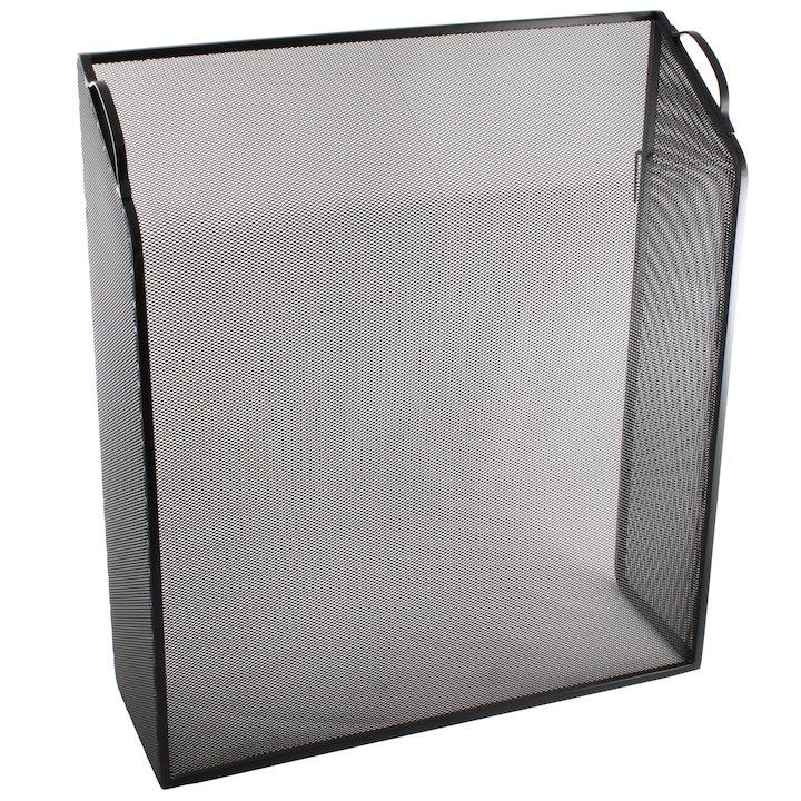 Calfire Noble Sloping Box Fire Screen - Black