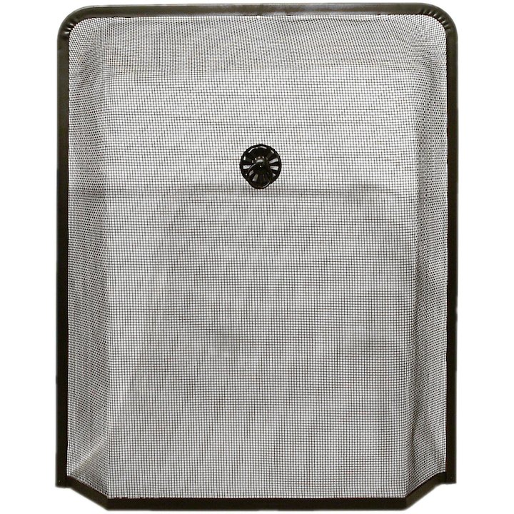 Calfire Square Midi Sparkguard Fire Screen - Black