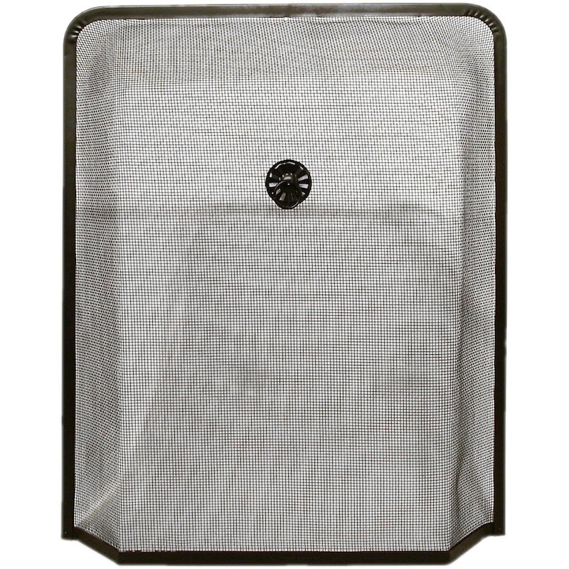 Calfire Square Midi Sparkguard Fire Screen - Black