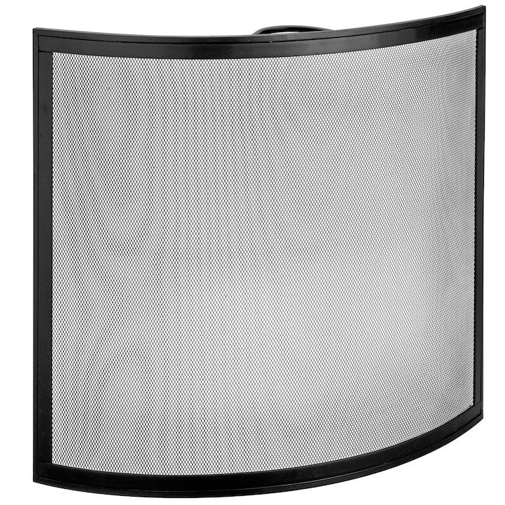 Manor Arc Large Fire Screen - Black