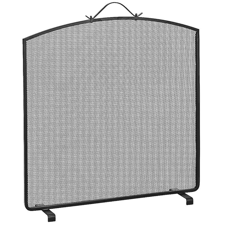 Manor Classic Arch Single Medium Fire Screen - Black