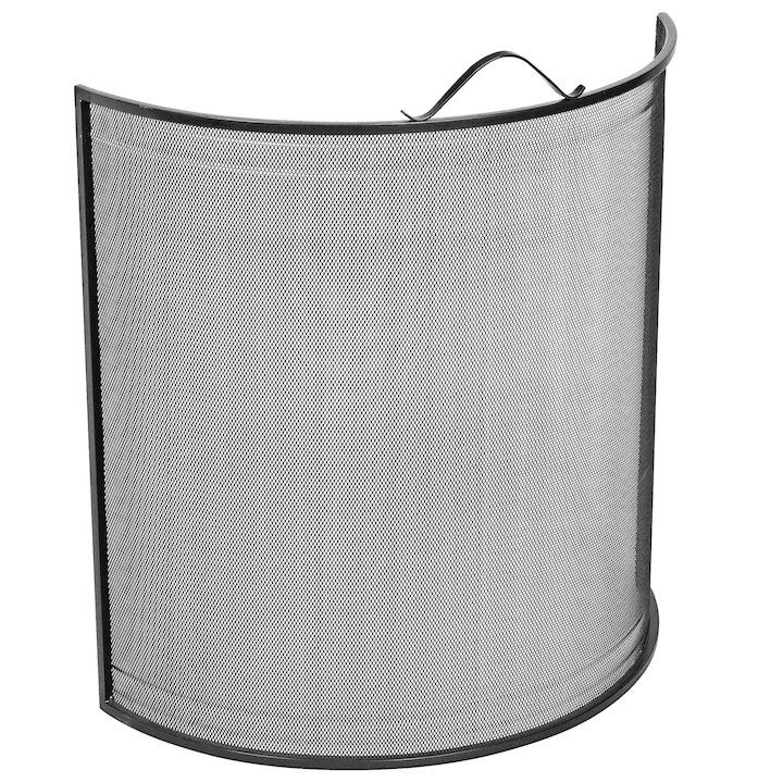 Manor Classic Bow Small Fire Screen - Black