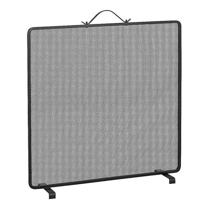 Manor Classic Single Small Fire Screen - Black