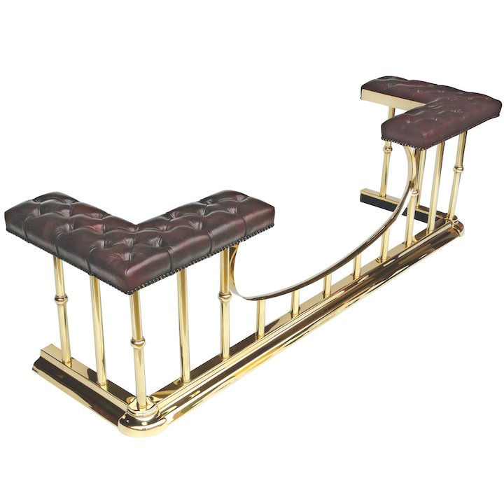 Manor Regal Fireplace Club Fender - Brass
