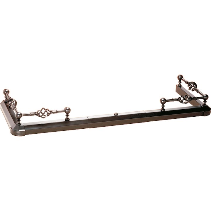 Calfire Spiral 6 Fireplace Hearth Fender - Black
