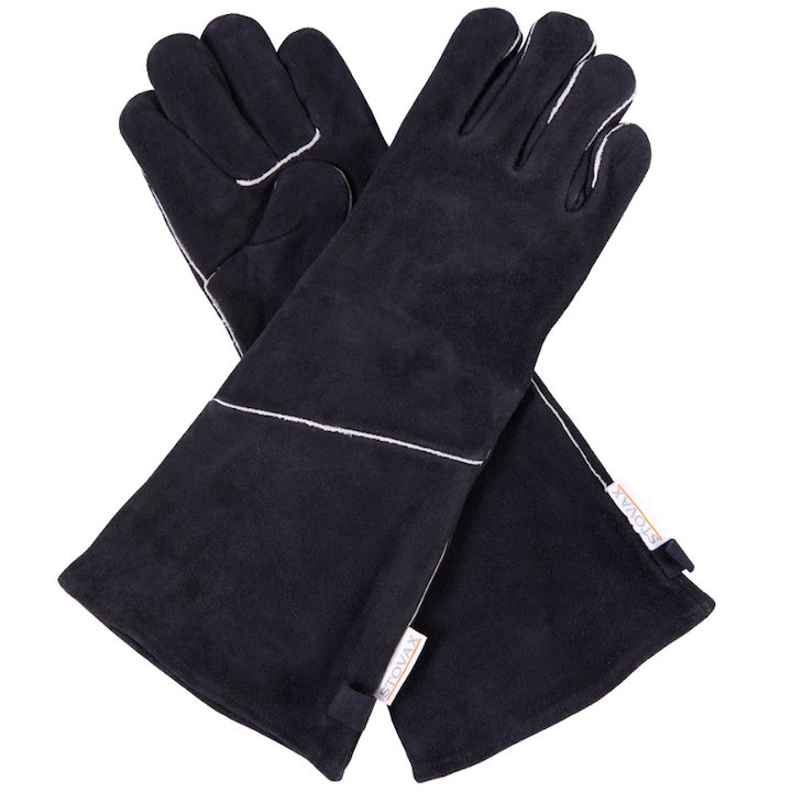 Stovax Heat Resistant Gloves - Extra Long (Pair) - Black