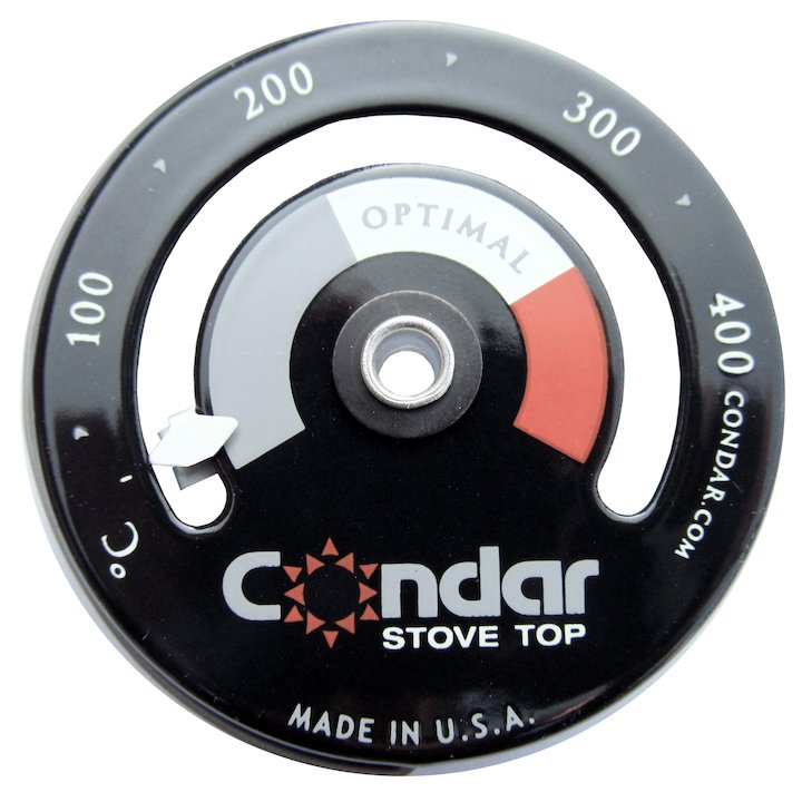 Condar Magnetic Stove Top Thermometer - Black