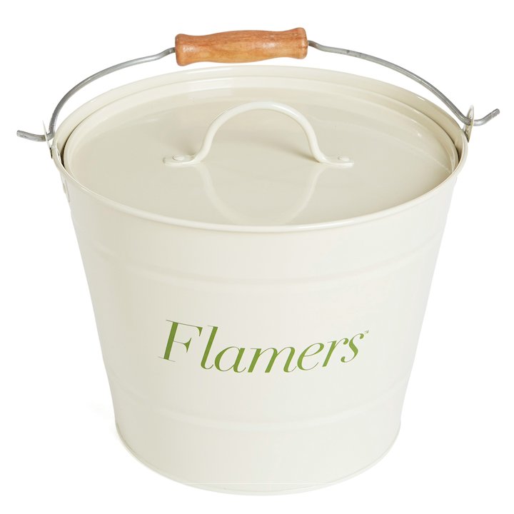 Manor Flamers Firelighter Bucket - With Lid - Cream