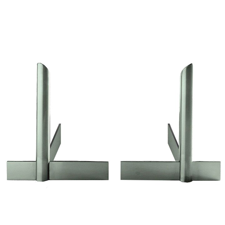 Conmoto Peter Maly Fire Tool Andirons - Stainless Steel
