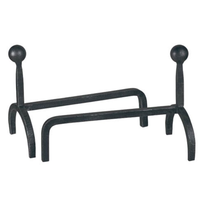 Stovax Ball Top Fire Tool Andirons - Black