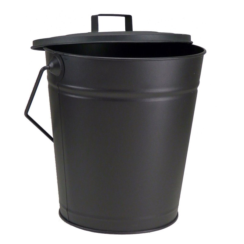 Manor Dudley Ash Bucket With Lid - Black