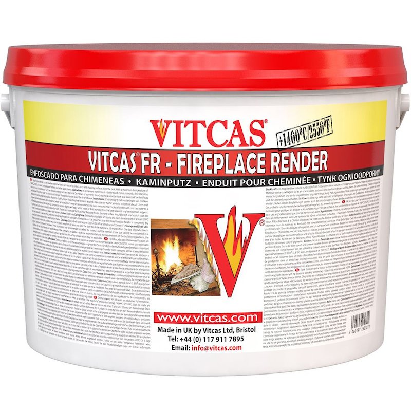 Vitcas Heat Resistant Render 20KG Tub - Grey