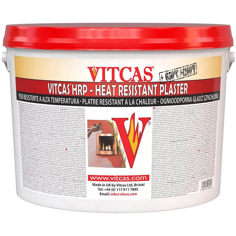 Vitcas Heat Resistant Plaster 20KG Tub - Grey