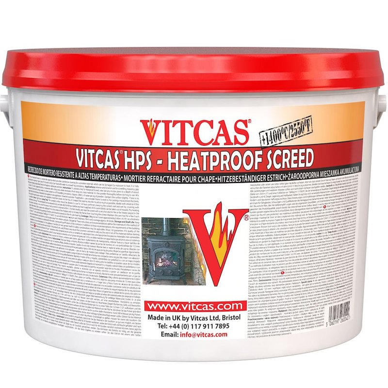Vitcas Heat Resistant Screed 20KG Tub - Grey