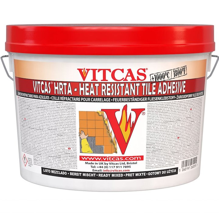 Vitcas Heat Resistant Tile Adhesive 5KG Tub - Grey