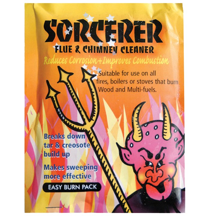 Sorcerer Chimney Cleaning Sachets 90g Packets - Grey