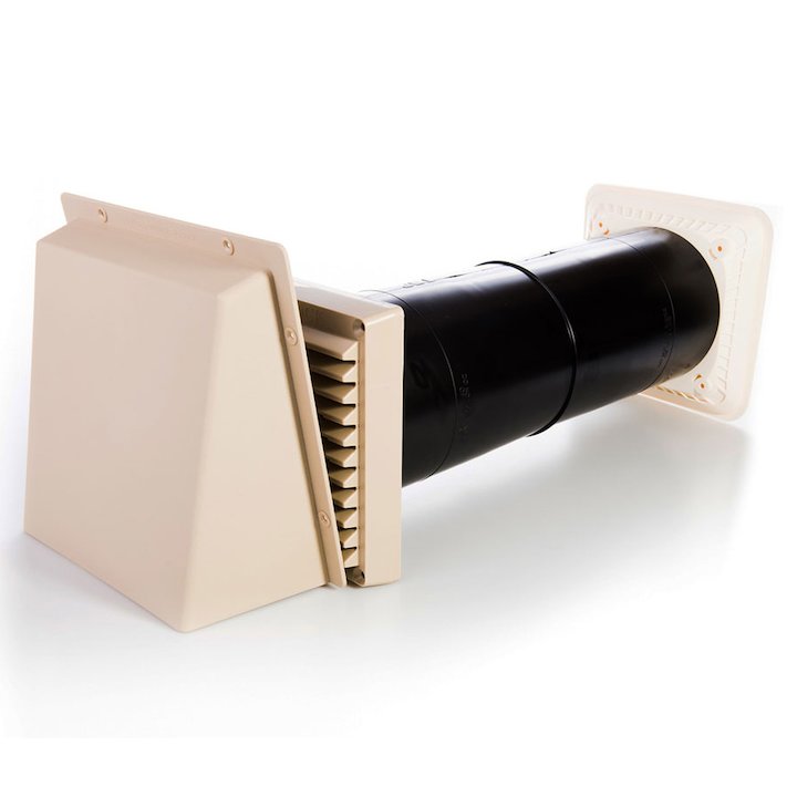 Rytons Lookryt 125mm Super Acoustic Cowled Aircore Wall Air Vent - Buff