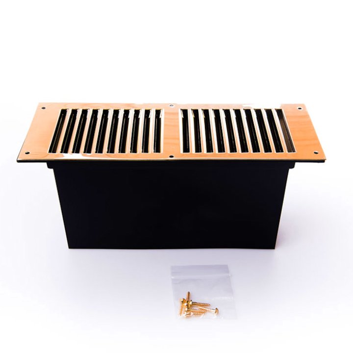 Rytons Louvered Floor Ventilator - Brass
