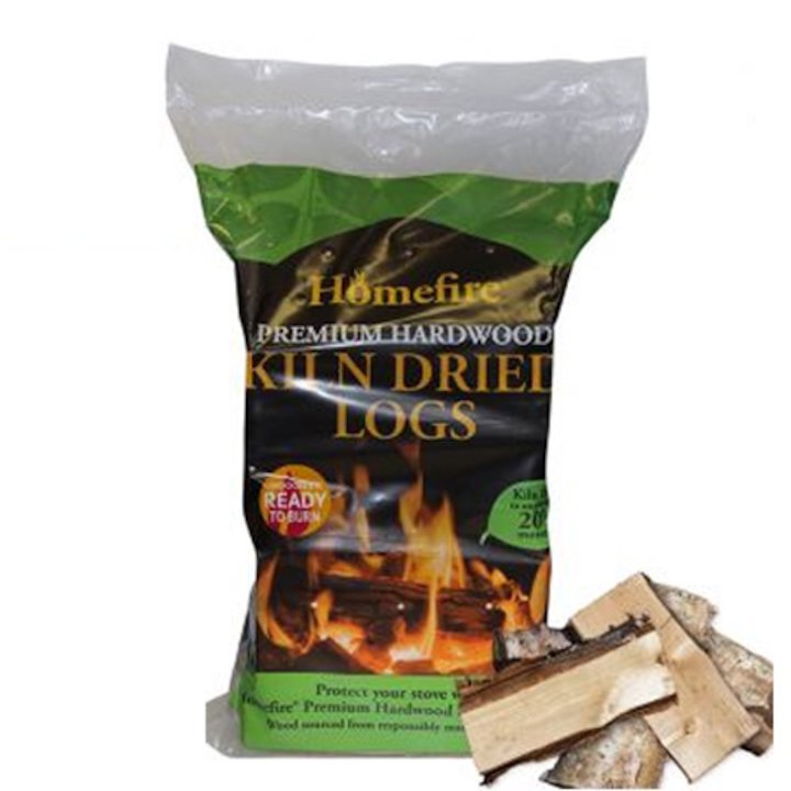 EVA Kiln Dried Hardwood Logs - 10KG Bag - Brown