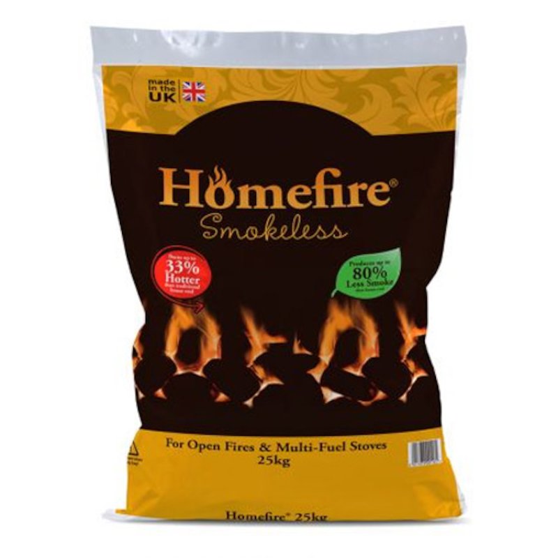 EVA Homefire Smokeless Coal Pallet - 50x 25KG Bags - Black