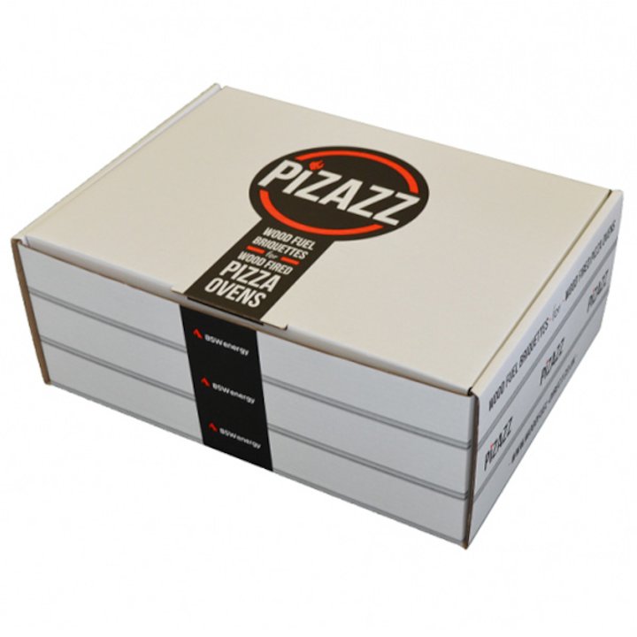 BSW Pizazz Chestnut Pizza Oven Heatlogs - Single Pack - Brown