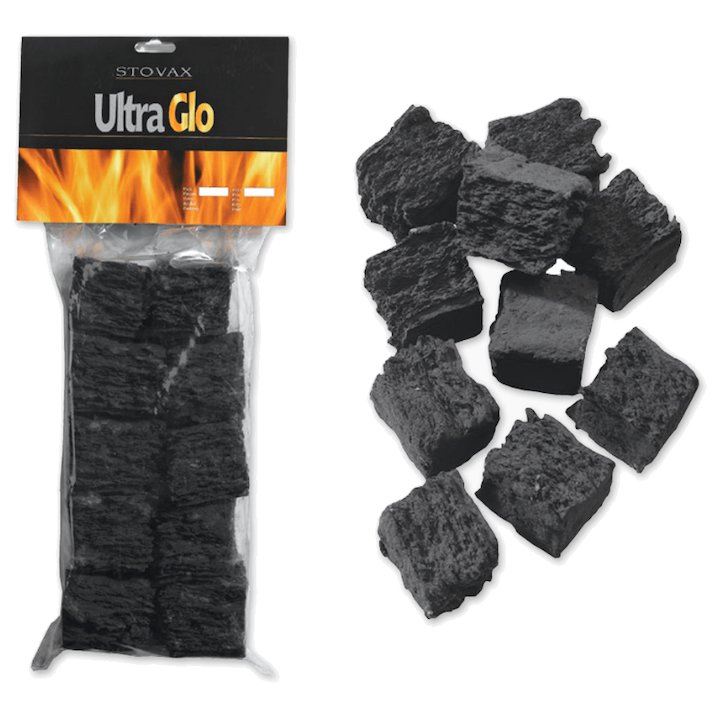 Stovax Ceramic Ripped Gas Coals Black Medium - Black