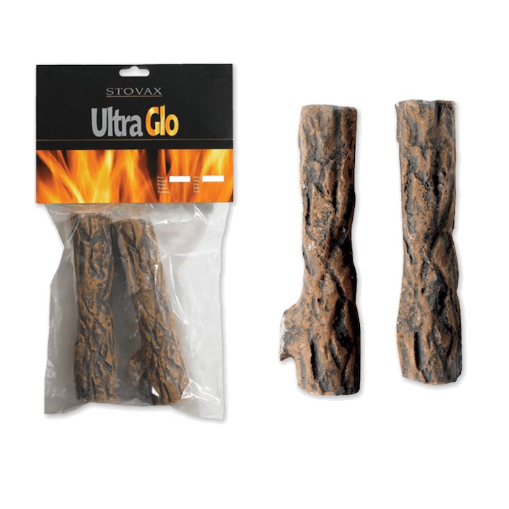 Stovax Ceramic Gas Log Pieces Brown Medium - Brown