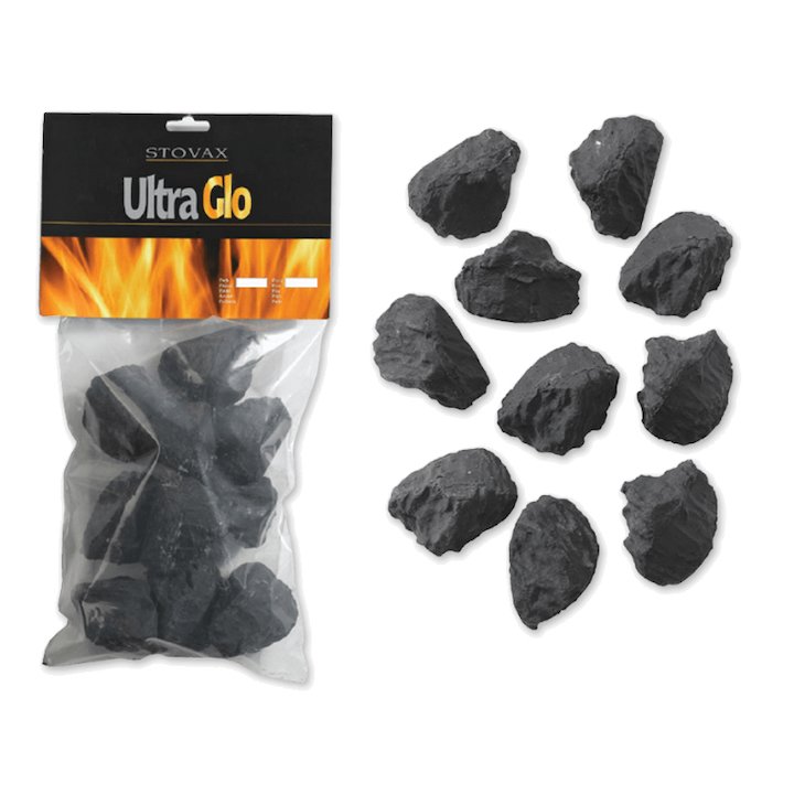Stovax Ceramic Formed Gas Coals Black Medium - Black