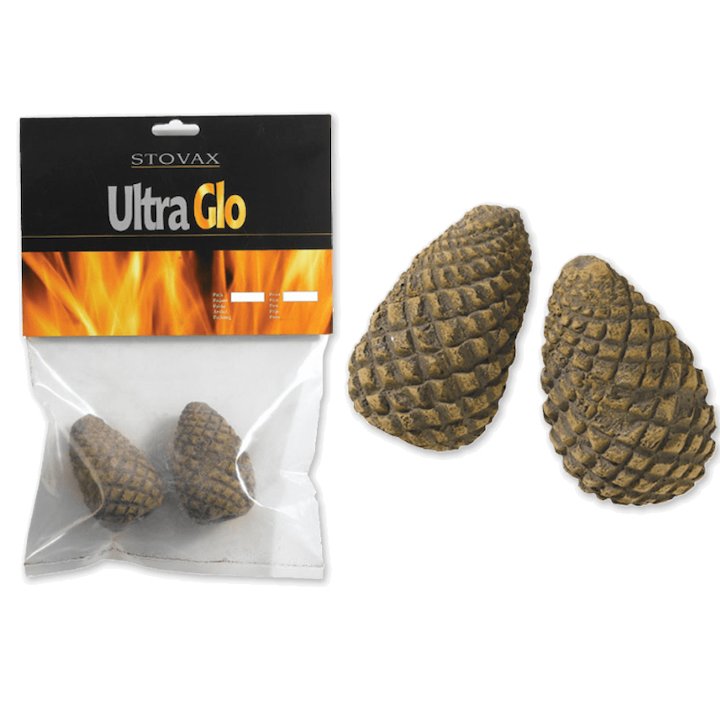 Stovax Ceramic Gas Pine Cones - Brown