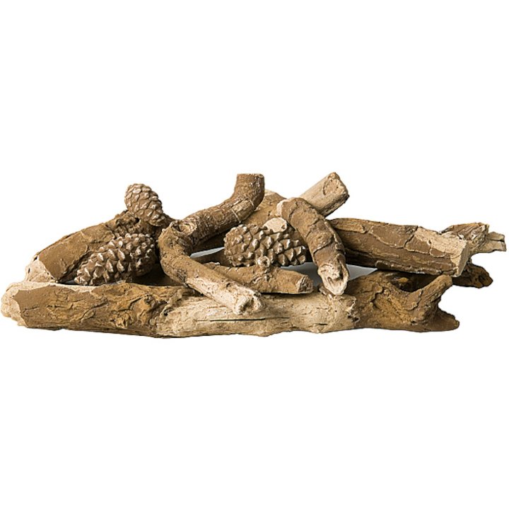 Gallery High Definition Ceramic Gas Log Pieces - Brown