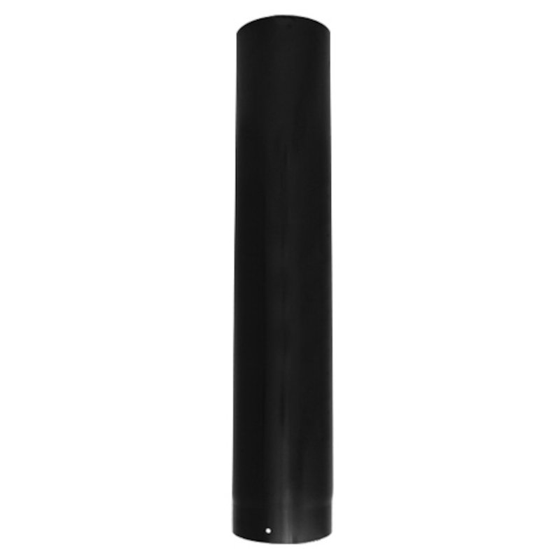 Evaflue Stove Pipe 1000mm Length - Black Vitreous Enamel - Black