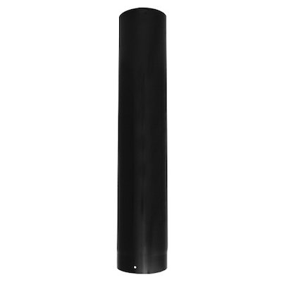 Evaflue Stove Pipe 1000mm Length - Black Vitreous Enamel