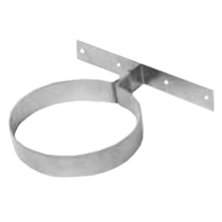 Gazco Fixed Wall Support Plate - Balanced Flue Pipe - Silver Filigree