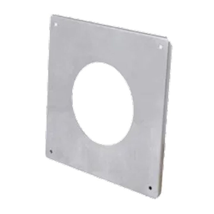 Gazco External Wall Finishing Plate - Balanced Flue Pipe - Silver Filigree