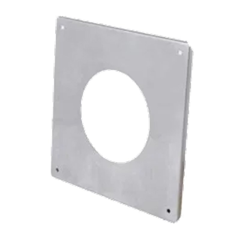 Gazco External Wall Finishing Plate - Balanced Flue Pipe - Silver Filigree