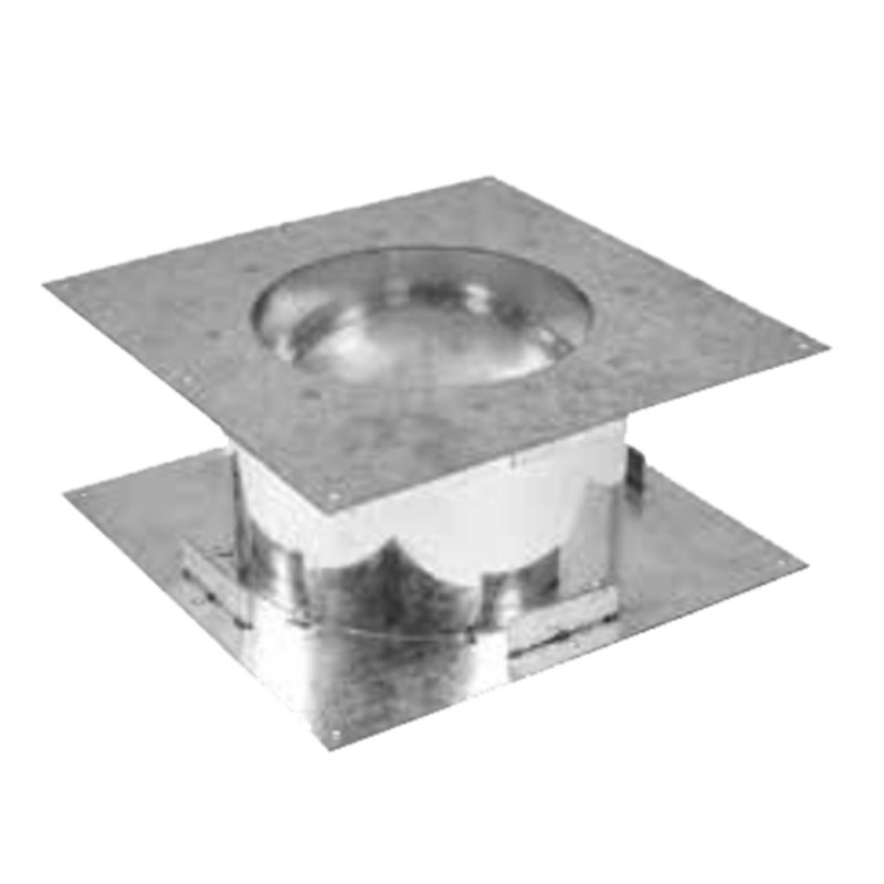 Gazco Fire Stop Plate - Balanced Flue Pipe - Silver Filigree