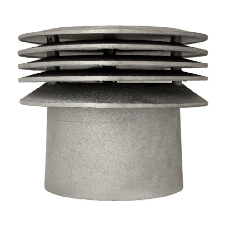 Triplelock Gas/Oil Aluminum Cast Terminal Cowl - Silver Filigree