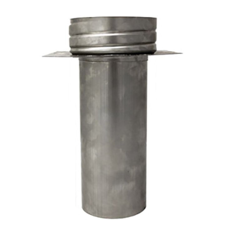 Quattro Plus Solid Fuel MR Register Plate Increasing Stove Pipe to Chimney Liner Adapter - Silver Filigree
