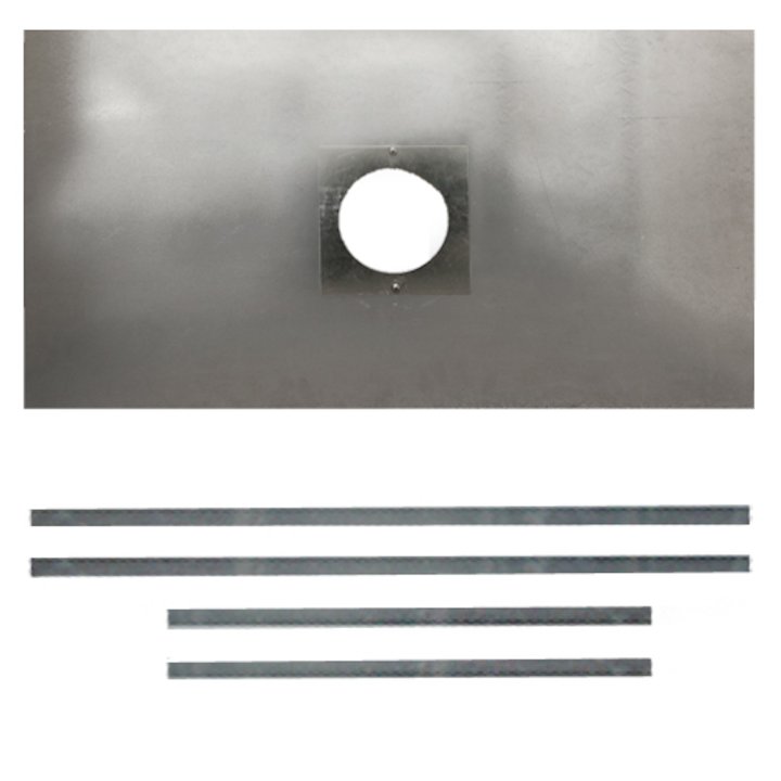 Premium Steel Register Plate 900x495 Silver Brackets with Hole Silver Trim - Silver Filigree