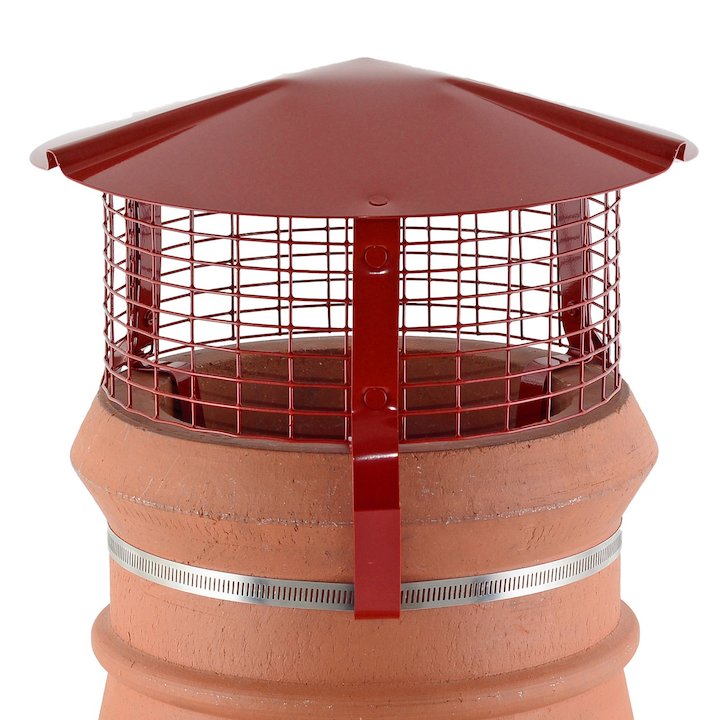 Brewer Chimney Pot Simple Birdguard Terracotta Gas Fires - Terracotta