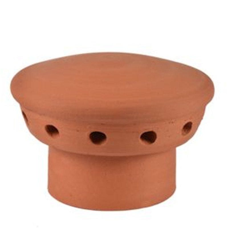 Clay RF Flue Vent Breathable Chimney Pot Capper - Terracotta