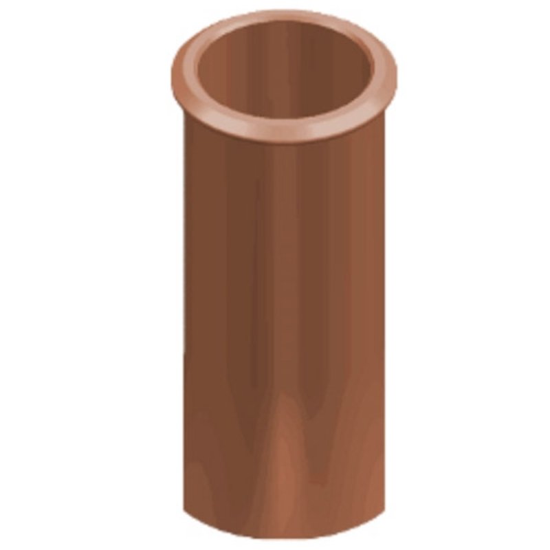 Clay Cannon Head Straight Roll Top Chimney Pot - Terracotta