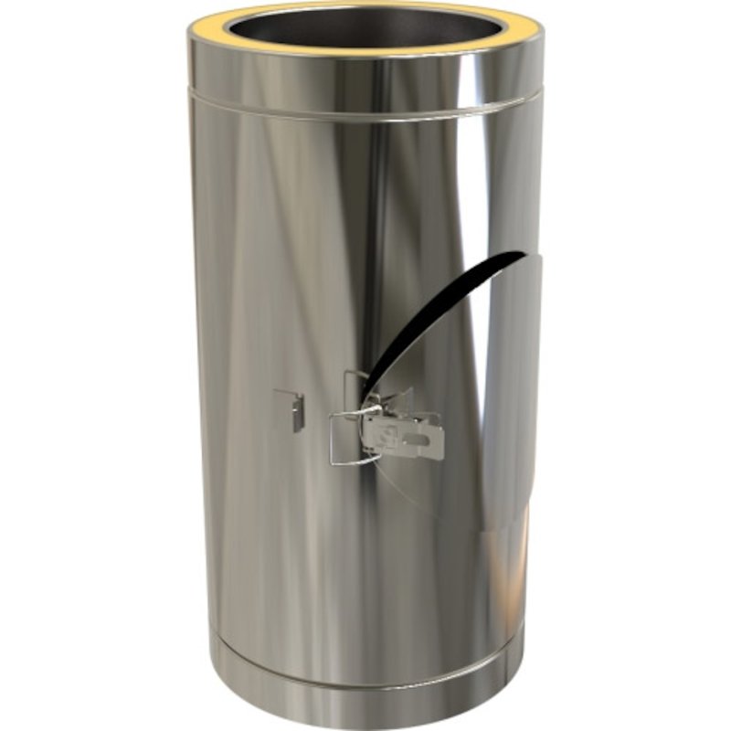Convesa KC Twinwall Flue 500mm Length with Door - Silver Filigree
