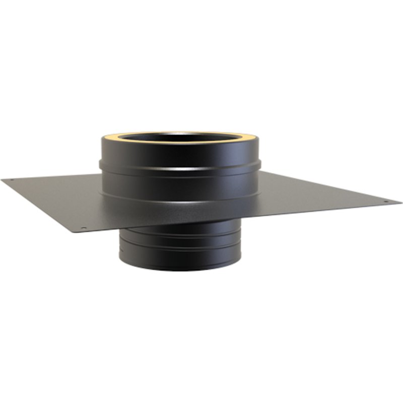 Convesa KC Twinwall Flue Chest Mounting Support Plate - Black
