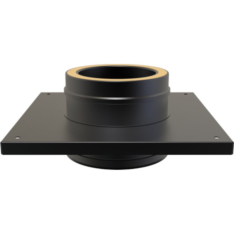 Convesa KC Twinwall Flue Flat Console Plate inc 200mm Length - Black