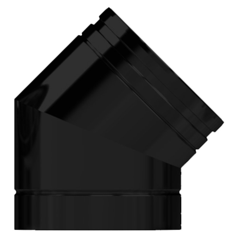 Midtherm HTS Twinwall Flue 45° Elbow - Black