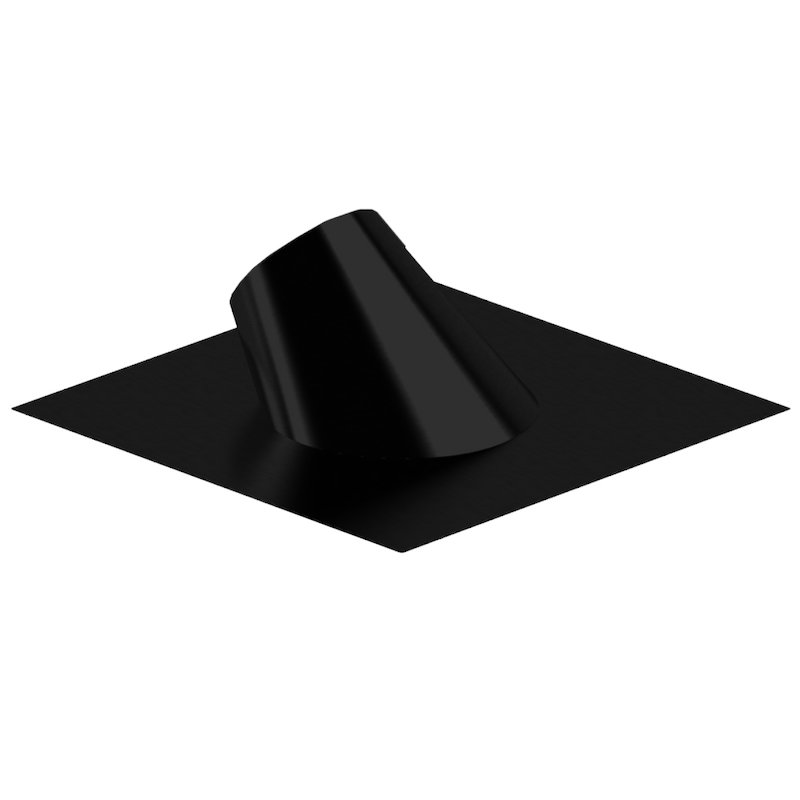 Midtherm HTS Twinwall Flue Adjustable Pitched Roof Flashing - Black