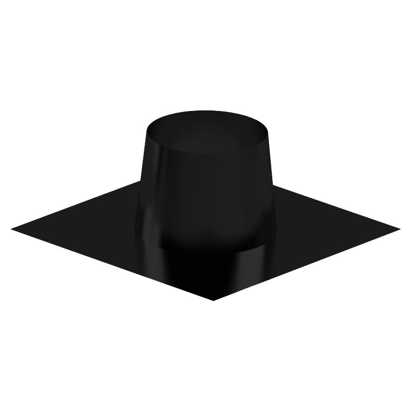 Midtherm HTS Twinwall Flue Flat Roof Flashing - Black
