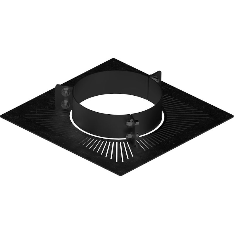 Midtherm HTS Twinwall Flue Ventilated Support Plate - Black