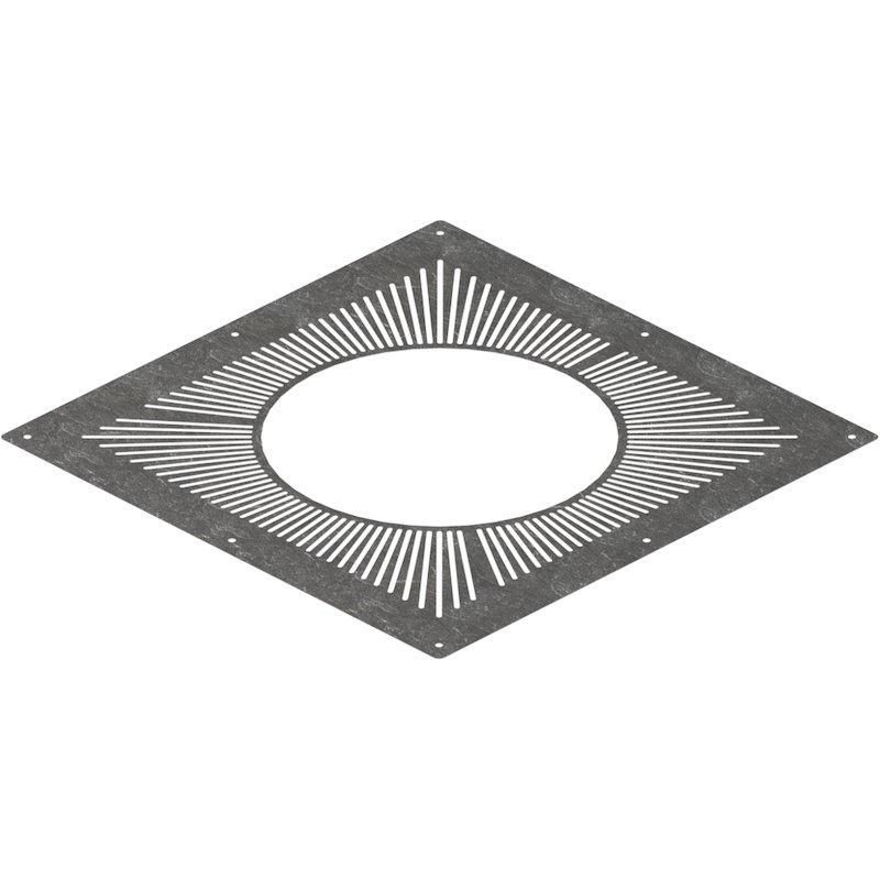 Midtherm HTS Twinwall Flue Ventilated Top Plate - Silver Filigree